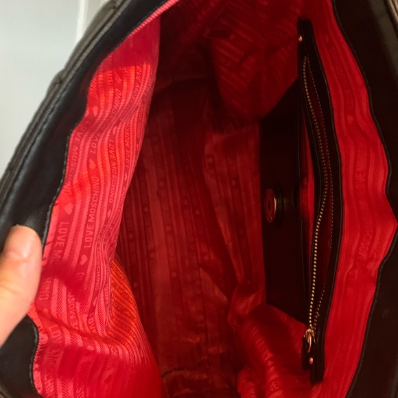 Black Quilted Love Moschino leather bag - Picture 5 of 5